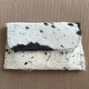 Envelope clutch purse - faux cowhide